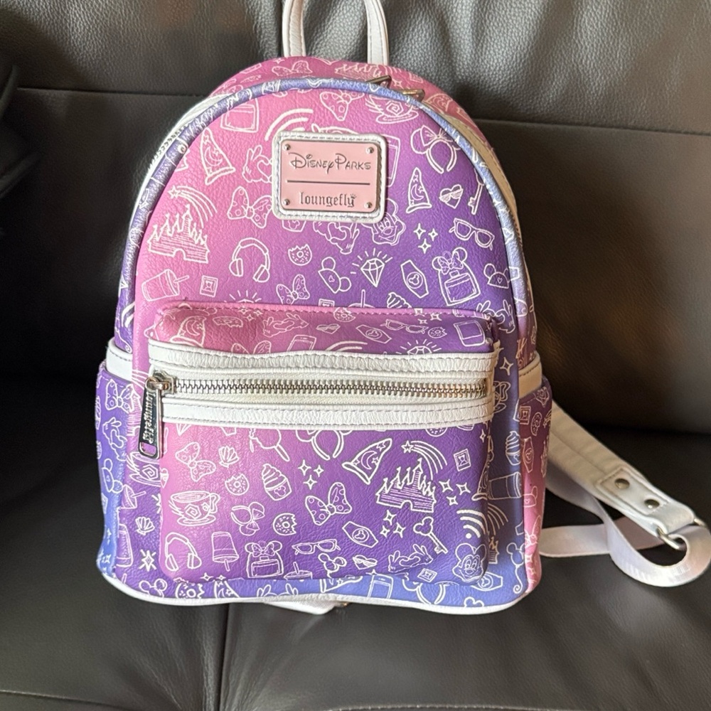 Loungefly Disney Parks Purple and Pink Kids Backpack